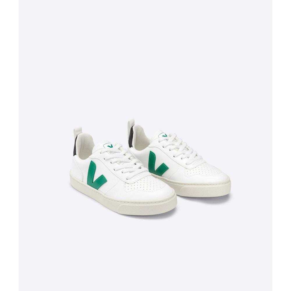 Veja V-10 LACE CWL Schoenen Kinderen White/Green | NL 788TCE